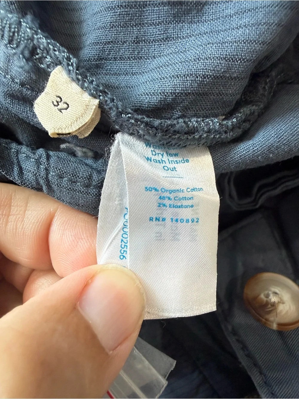 Marine Layer Organic Cotton Stretch Chino Shorts Blue Men’s 32 7” Inseam